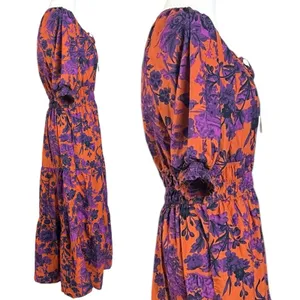 Anthropologie The Somerset Maxi Dress: Puff-Sleeve Edition Size Medium Floral thumbnail 10
