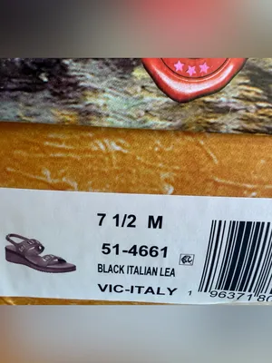 Bella Vita Women's Vic made in Italy Wedge Sandals Black Leather 7.5 thumbnail 4