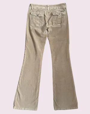 Just USA Y2K 2000’s Khaki Tan Preppy Low Rise Corduroy Casual Straight Leg Pants thumbnail 5