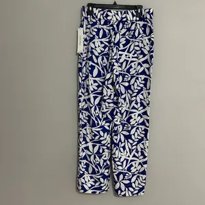 Calvin Klein women's pants Sz M blue and white thumbnail 5