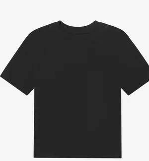 khy fitted short sleeve black tee shirt crop top thumbnail 1