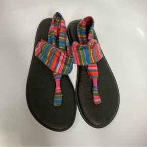 Sanuk multicolored sling back sandals‎ size 10 thumbnail 2