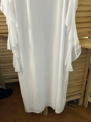 Pretty Garden White Ruffled Sleeveless Maxi Dress Large NWT thumbnail 16