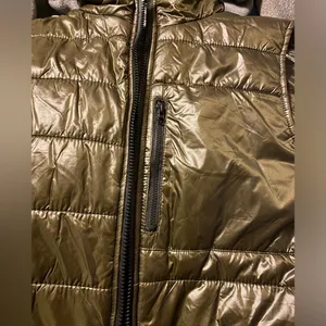 NWT ZARA shiny puffer vest with hood thumbnail 4