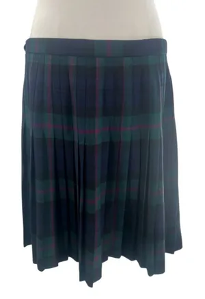 Brooks Brothers wool pleated plaid mini skirt Sz‎ 12 thumbnail 1