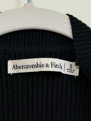 Abercrombie & Fitch Sweater Tank Ribbed Size Small Black thumbnail 3
