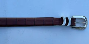 Brighton ONYX Belt Brown Leather Faux Gator Size 42 thumbnail 3