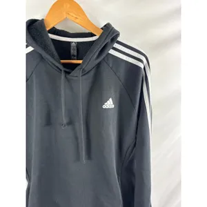 Adidas Black Hoodie Sweatshirt Size Large thumbnail 2