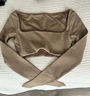 Csb Luna Crop Top Long Sleeve Sierra Nude Modal thumbnail 1