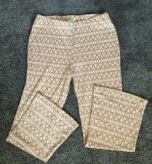 Tilly's Tan and Orange Flare Leggings Size XL 0216 thumbnail 1