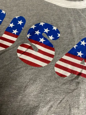 Victoria Secret PINK USA gray Tshirt thumbnail 7