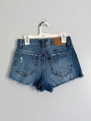 Aeropostale Vintage High Rise Shorty Distressed Denim Shorts 00 thumbnail 4