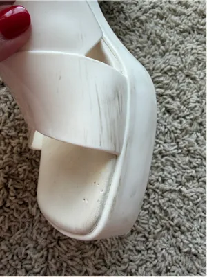 Jeffrey Campbell Bubblegum Platform Sandals Size 9 White Mod Y2K 1960s Retro thumbnail 9