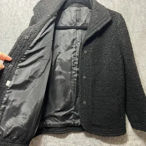 Vintage ILGWU Black Boucle Wool Jacket‎ Union Made Textured Blazer Coat thumbnail 12