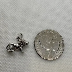 Vintage Silver Tone‎ Lion Charm Magnetic Animal Pendant 2.99g SKU 243 7/9 thumbnail 4