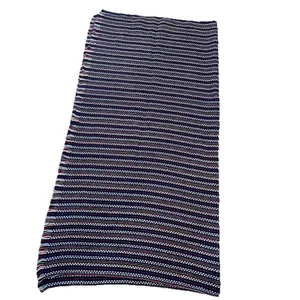 Talbots Fringe‎ Scarf Throw Blanket Red White Blue thumbnail 3