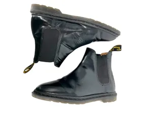 Dr. Martens Graeme II Black Gloss Chelsea Boots Leather Unisex Womens 10 Mens 8 thumbnail 3