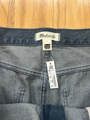 NWT Madewell Denim Mini Skirt Size 31 Hodgeman Wash‎ Blue Jean DM8635 thumbnail 4