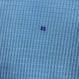 American Eagle‎ Shirt Womens XS Blue Waffle Knit Thermal Crewneck Long Sleeve thumbnail 4