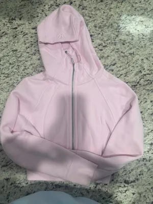 Pink Lululemon Cropped Scuba thumbnail 1