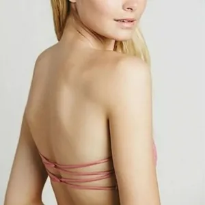 Intimately Free People Essential Lace Bandeau Size Small Peony Pink Mauve New thumbnail 5