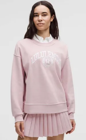 Lululemon NWT Perfectly Oversized Crew Embroidered Graphic Fleece Size XL thumbnail 1