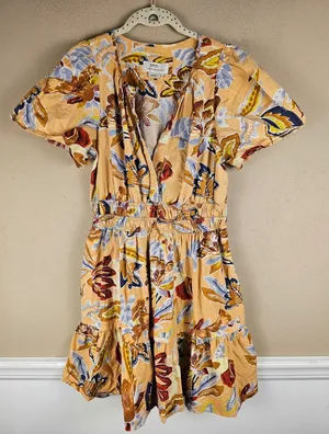 Anthropologie‎ Womens Somerset Mini Dress Medium - TORN SLEEVE thumbnail 1