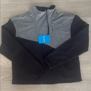 Columbia Lodge Hybrid Pullover Black Gray Large New with tags thumbnail 5