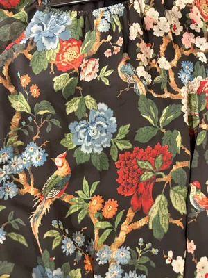 Alice + Olivia Alta Peasant Blouse top black floral birds sz S romance boho thumbnail 5