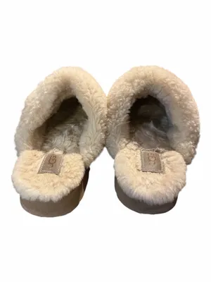 UGG  Chestnut Suede Shearling Cuff Slip-Ons thumbnail 3