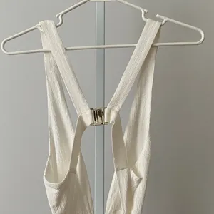 Bec & Bridge 6 Luxury White Midi Dress Plunging V Neck Backless Textured Wedding thumbnail 6
