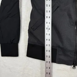 Lululemon Mixed Media Bomber Jacket Black Gray Full Zip Athleisure Womens est 6‎ thumbnail 3
