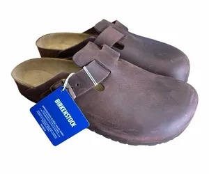 🆕Birkenstock Sandals Boston Habana Oiked Leather Suede Clog Insole. size EU42 NW thumbnail 1