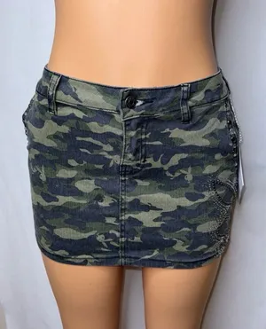 Camo print playboy mini skirt  thumbnail 1