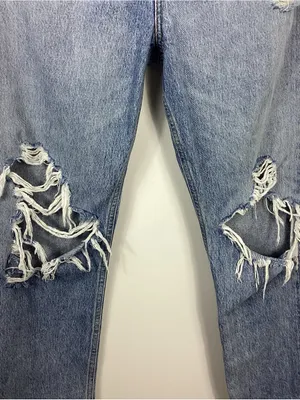 Agolde 90's Fit Mid Rise Button Fly Distressed Loose Fit Jeans Size 26 thumbnail 4