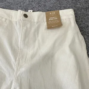 Madewell Size 29 Emmett Wide Leg Cream‎ Corduroy Pants High Rise Full Length NWT thumbnail 6
