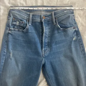 MOTHER The Tripper Ankle Fray Straight Leg Distressed Button Fly‎ Sz 27 thumbnail 9
