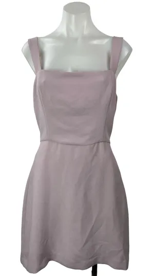 Aritzia Wilfred Lilac Purple Sleeveless Square Neck Fit & Flare Mini Dress 10 thumbnail 1