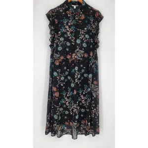 Boutique+ Floral High-Low Duster Kimono Black Women’s Size 1X thumbnail 13