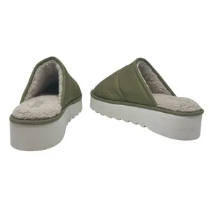 Anthropologie Maeve Puffy Platform‎ Slippers Green Size Large US 10 11 thumbnail 5