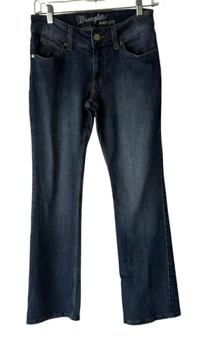 Wrangler Women Boot Cut Jeans Blue Denim Size 3x32‎ Western Riding Rodeo Cowboy thumbnail 1