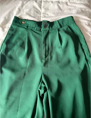 Green Wide-Leg Trousers Amazon thumbnail 2