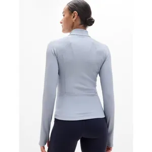New Athleta M Salutation Ribbed Jacket 2.0 Blue Star Medium thumbnail 2