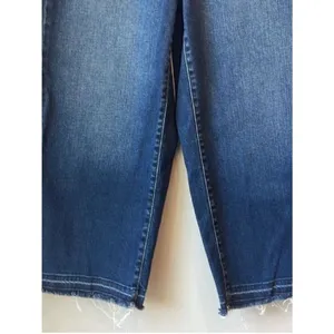 Uniqlo Wide Leg Crop Jeans Raw Hem High Rise thumbnail 4