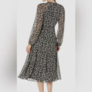 Tommy Hilfiger Women's Black Floral-Print A-Line Dress Size 14 thumbnail 3