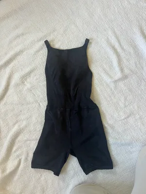 Free People Movement Good Karma High Neck Runsie in Washed Black thumbnail 6