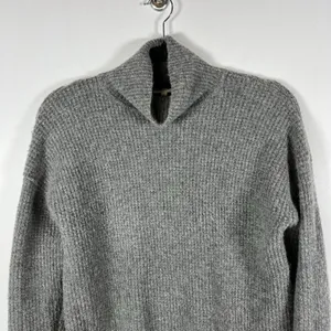 Madewell Gray Waffle Stitch Turtleneck Sweater Merino Wool Alpaca Blend Small S‎ thumbnail 3