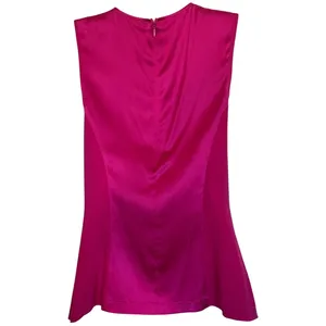 CACHE Fuchsia‎ Pink Silk Blend Twisted Halter Neck Blouse Top EUC Size Medium thumbnail 5