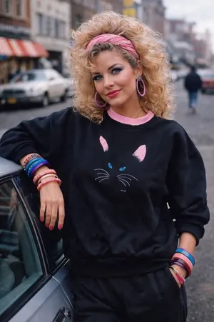 Vintage Cat Sweatshirt G2 Black Size XL thumbnail 1