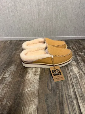 Sanuk Women’s Tan Canvas Shearling-Lined Slip-On Mule Size 5 thumbnail 8